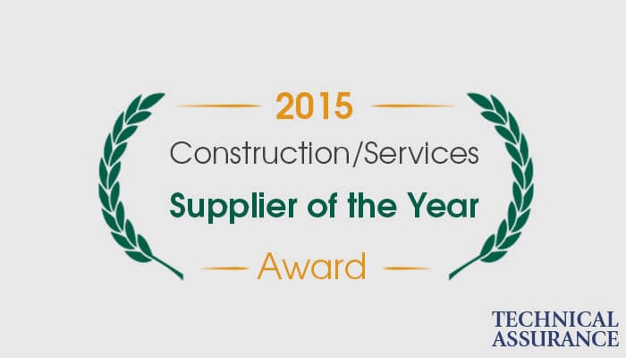 Supplier of the Year Award Construction Services
