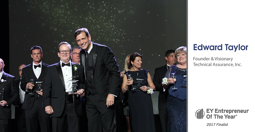 Ed Taylor is recognized as a EY Entrepreneur of the Year 2017 Finalist